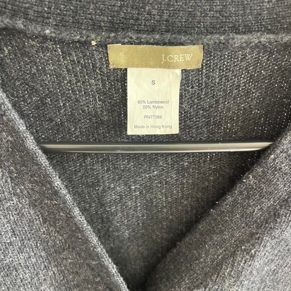 Jcrew Women's Navy Lambswool Button Down Cardigan - Picture 4 of 4